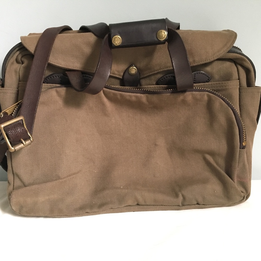 Filson Padded Computer Briefcase Bag (style 258) - Olive/Otter Green